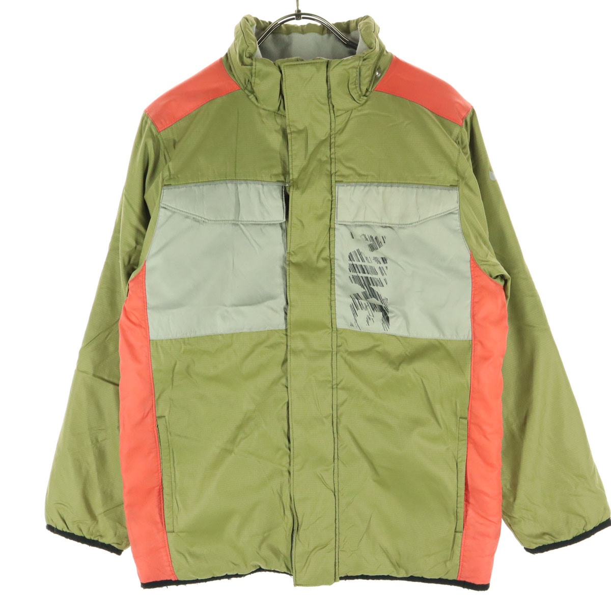 NIKE ナイキ ロゴプリント 中綿ジャケット M カーキ