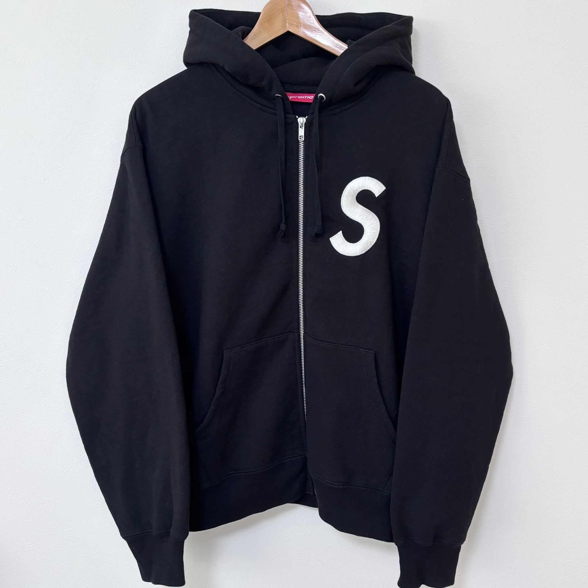 Supreme S Logo Zip Up Hooded Sweatshirt (25FW) "Black"