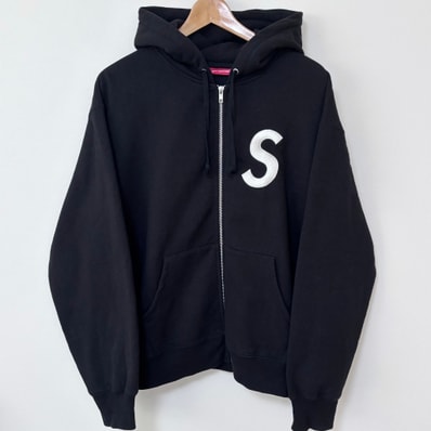 Supreme S Logo Zip Up Hooded Sweatshirt (25FW) "Black"