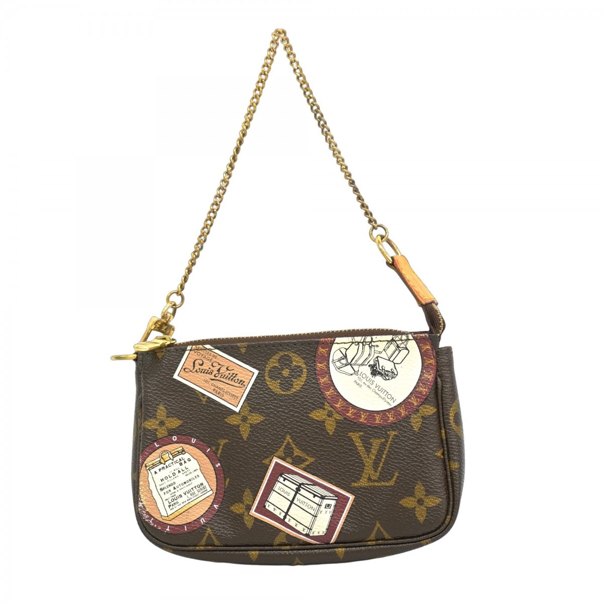 【6db2057】ルイヴィトン ポーチ モノグラム ミニポシェットアクセソワール M95804 ブラウン【中古】レディース