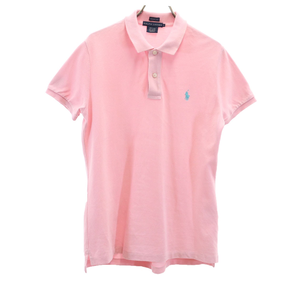 RALPH LAUREN ラルフローレン 半袖 スキニーフィット ポロシャツ L ピンク