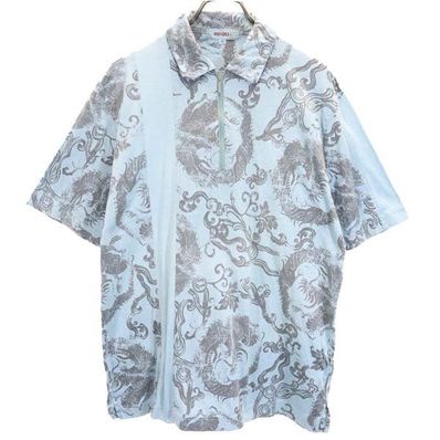 KENZO 半袖 ハーフジップ ポロシャツ