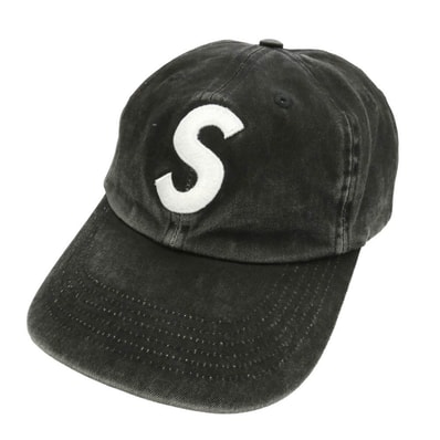 Supreme シュプリーム 25SS Pigment Coated S Logo 6-Panel ピグメント コーディング Sロゴ 6パネル キャップ 帽子 ブラック系 58m【中古】