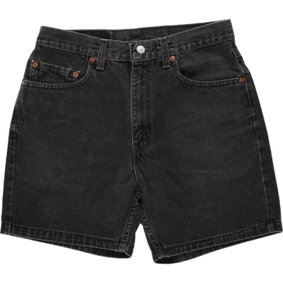 古着 90年代 リーバイス Levi's 505 REGULAR FIT ブラックデニムショーツ ショートパンツ USA製 メンズw32相当 ヴィンテージ/eaa657202