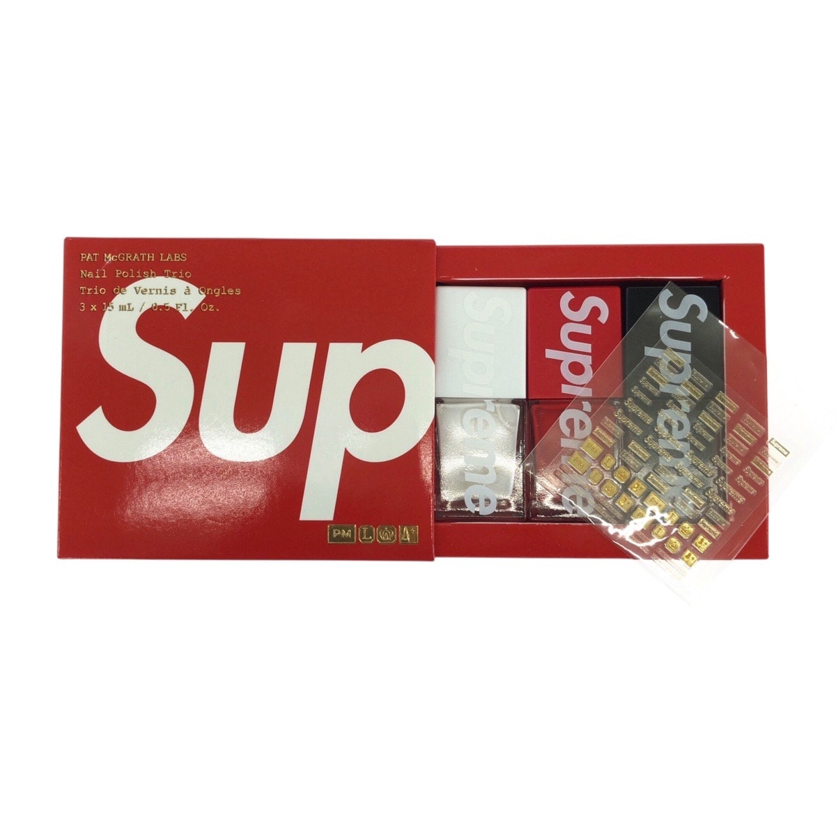Supreme シュプリーム Supreme×Pat McGrath Labs ネイルポリッシュセット レッド ホワイト ブラック ガラス その他小物 604736 【中古】