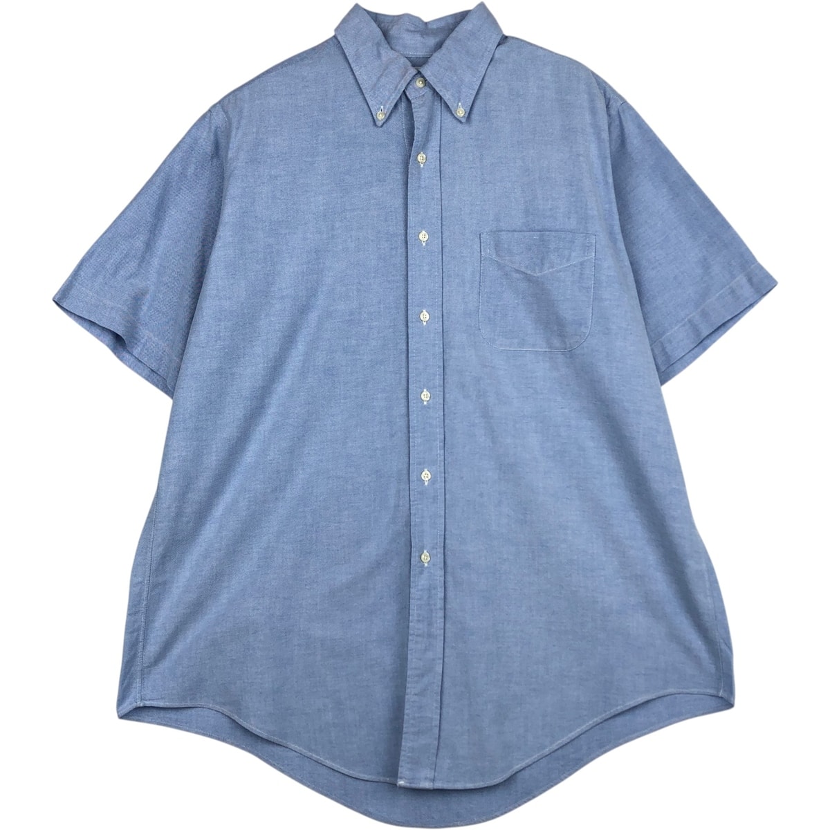 古着 ブルックスブラザーズ Brooks Brothers 半袖 ボタンダウンシャツ USA製 メンズL相当/eaa641581