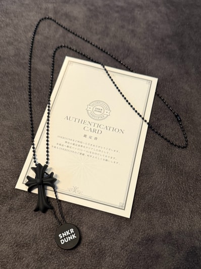 Chrome Hearts Rubber Small CH Cross Silicon Necklace "Black"