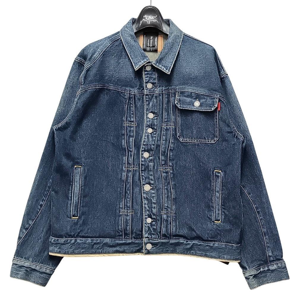 UNDERCOVER x MINEDENIM Leather Sleeve Denim Jacket 