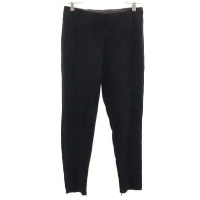 ZARA BASIC ザラベーシック フェイクスエード パンツ L ブラック