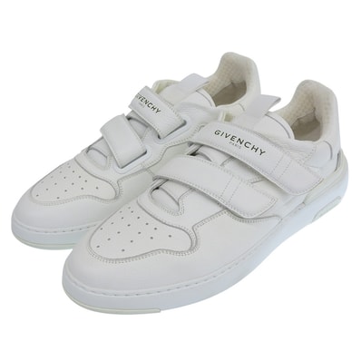 ジバンシィ 美品 WING SNEAKER LOW レザー スニーカー シューズ メンズ ホワイト 45 1/2 45.5