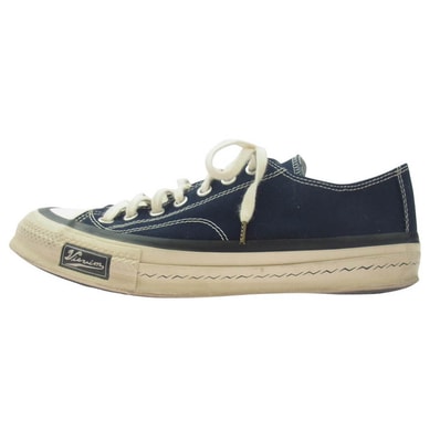 VISVIM ビズビム スニーカー 25SS 0125101001002 SKAGWAY キャンバス ローカット スニーカー ネイビー系 US9【中古】