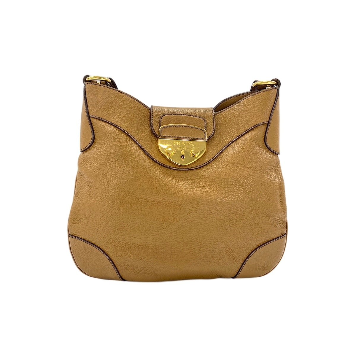 プラダ PRADA カーフスキン ショルダーバッグ【中古】
