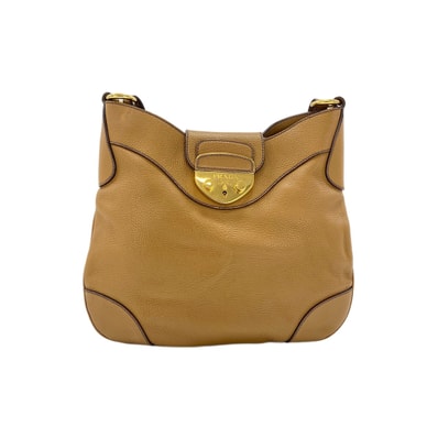 プラダ PRADA カーフスキン ショルダーバッグ【中古】
