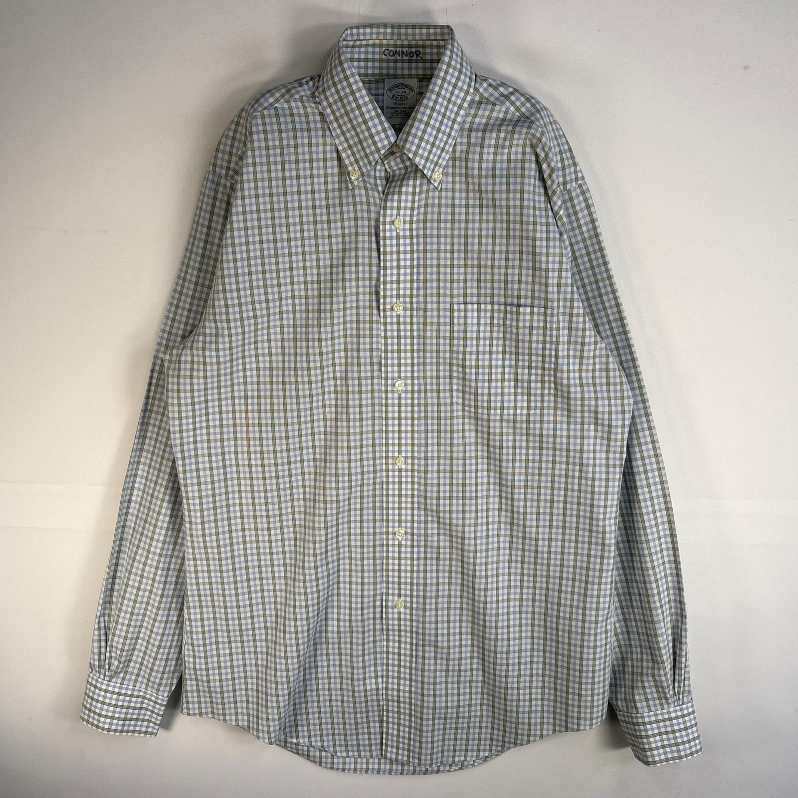 古着 ブルックスブラザーズ Brooks Brothers 長袖シャツ チェック REGENT 胸ポケ M  ブルー系 マルチカラー メンズ