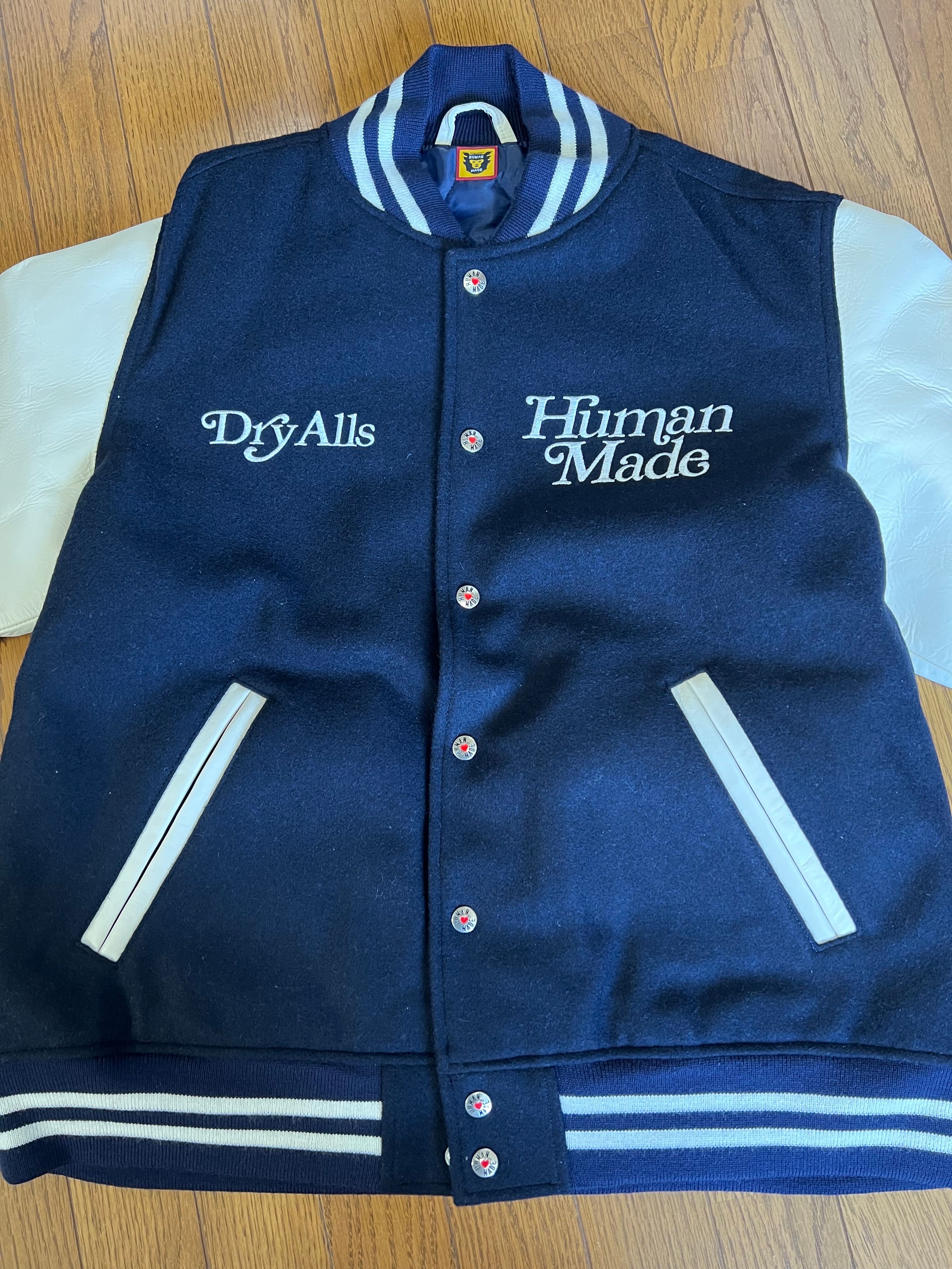 HUMAN MADE Girls Don ’t Cry college jacket "Black" / VERDY