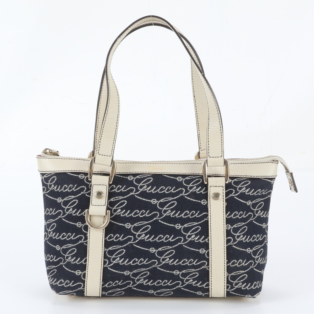■美品 グッチ アビー 141471 ハンドバッグ レザー×キャンバス