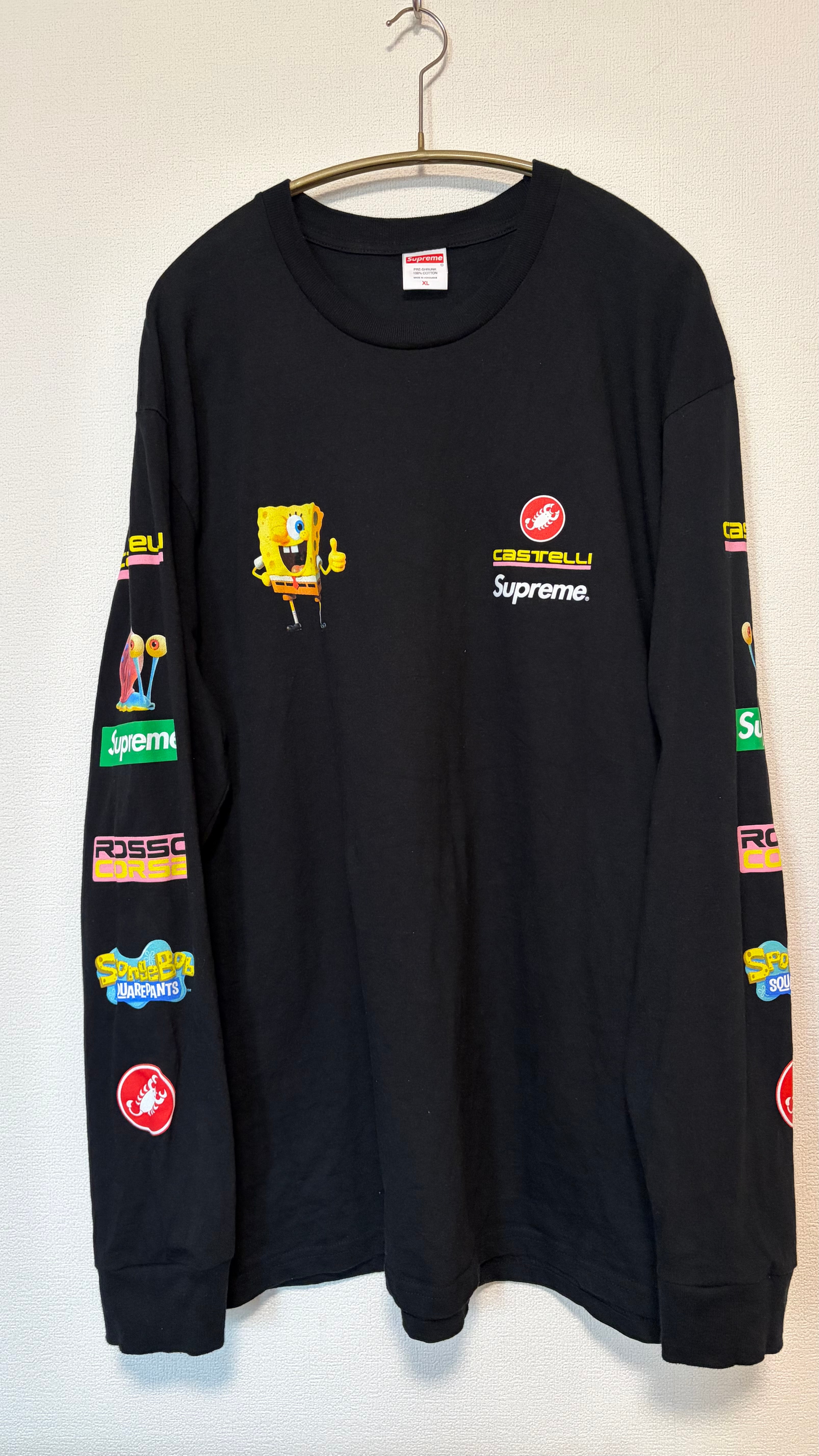 Supreme x SpongeBob Castelli Racing L/S Tee "Black"