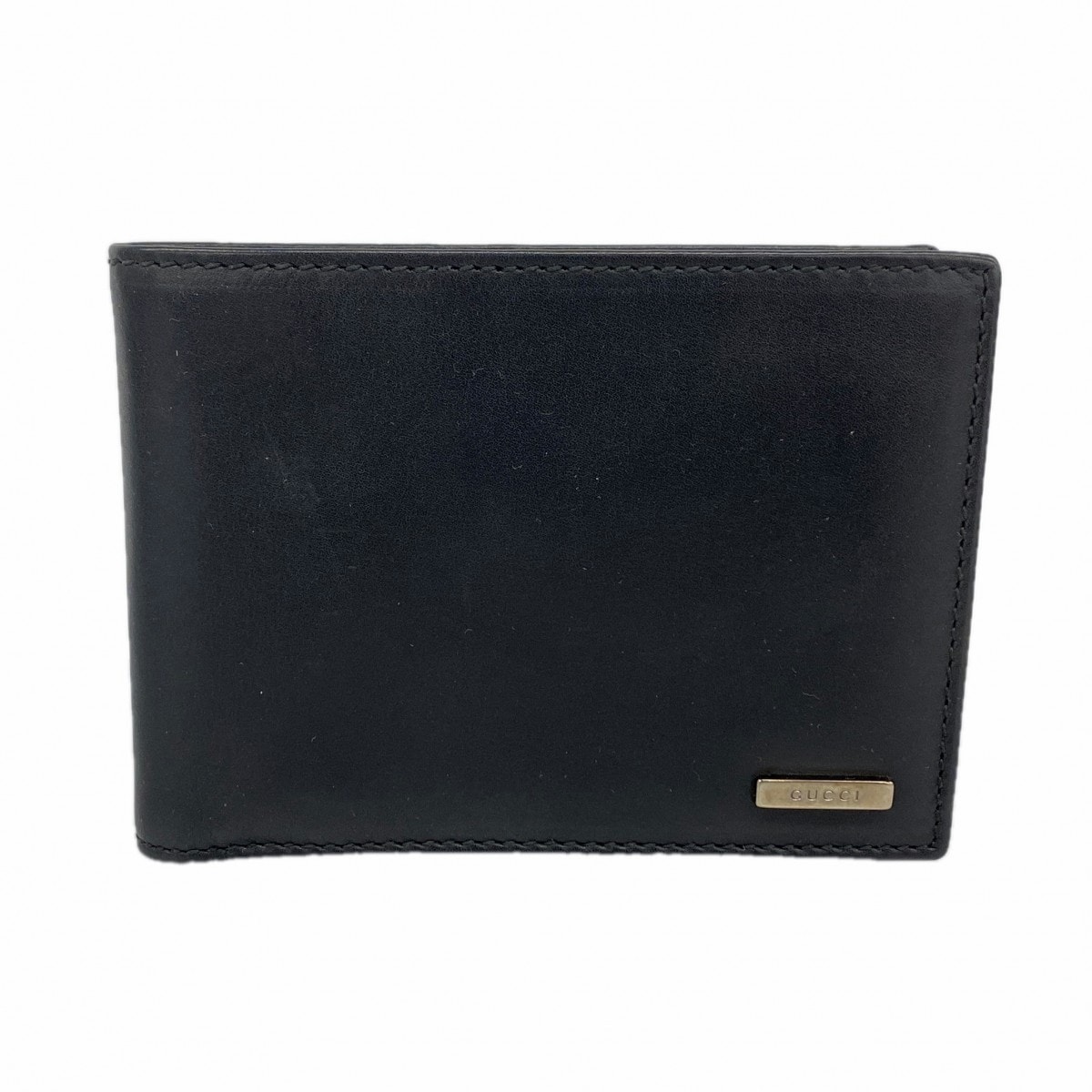 【6cd5594-k】グッチ 財布 143384 レザー ブラック シルバー金具【中古】メンズ レディース ユニセックス