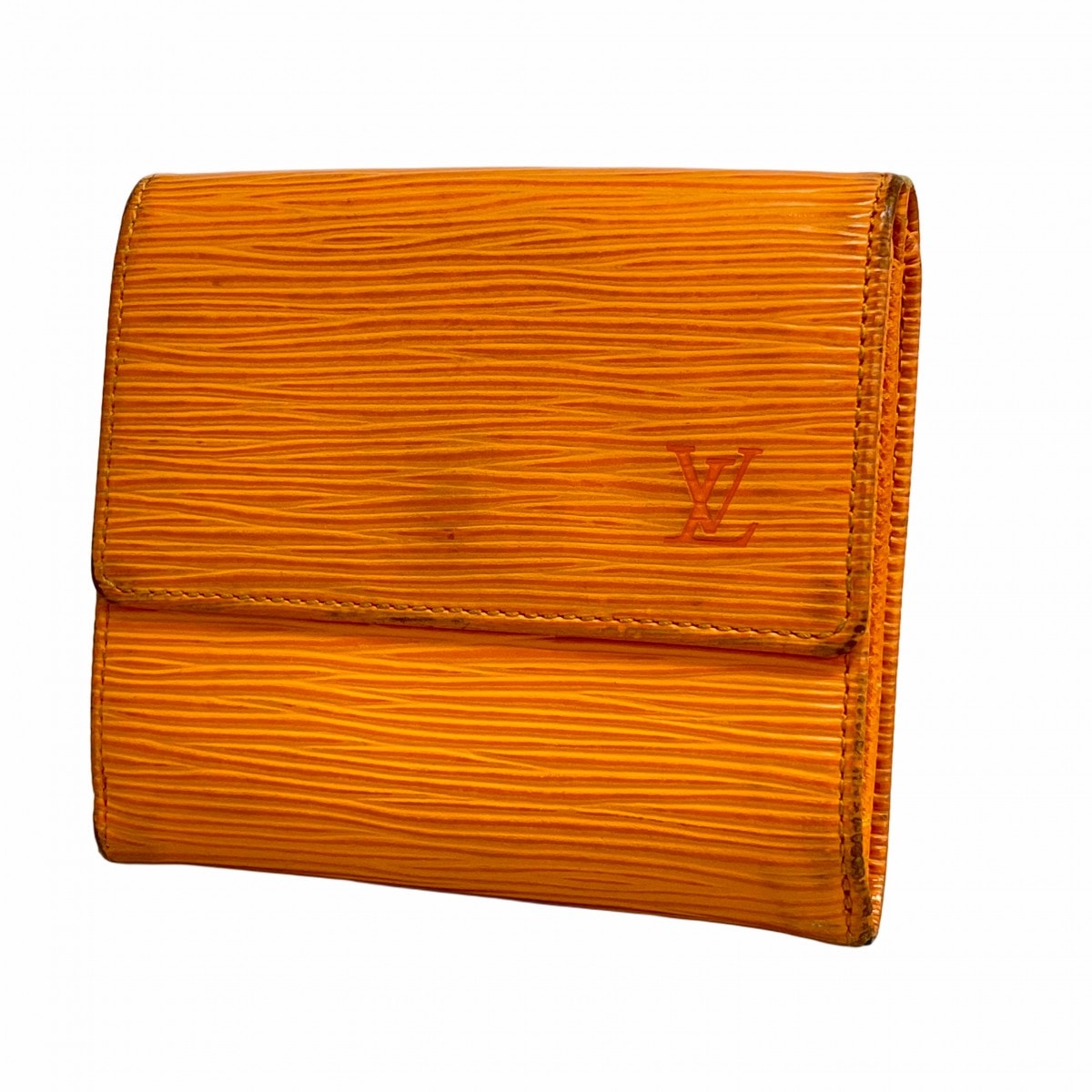 ★SALE【6ec1833-k】ルイヴィトン 三つ折り財布 エピ ポルトモネビエカルトクレディ M6348H マンダリン【中古】レディース