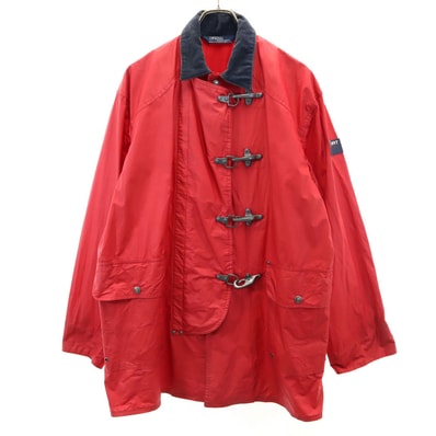 Polo by Ralph Lauren ポロバイラルフローレン 90s USA製 オールド ファイヤーマンジャケット ジャケット M 赤 POLO SPORT コーデュロイ襟