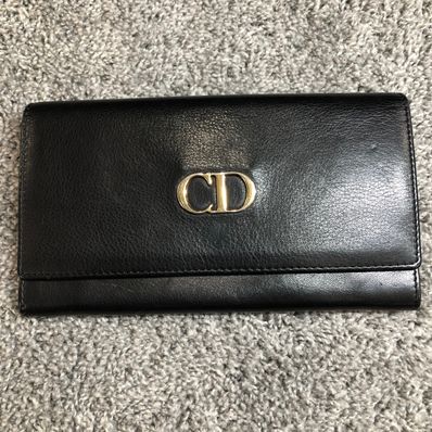 ディオール 長財布 黒 赤