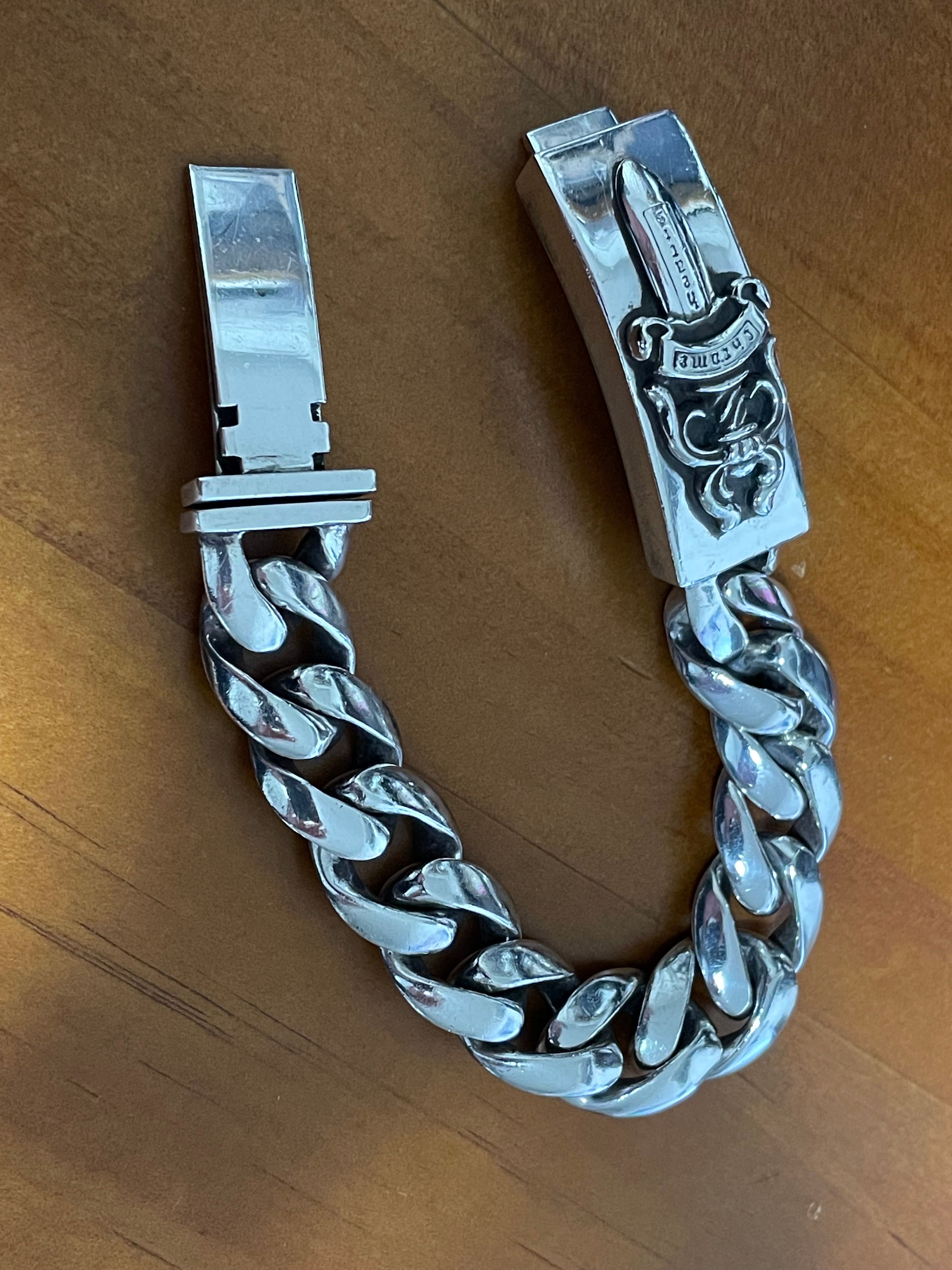 Chrome Hearts ID Dagger Classic Link Bracelet "Silver"