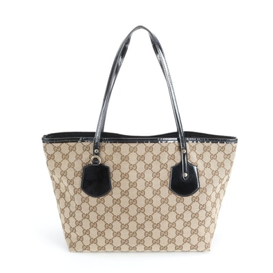 ■美品 グッチ GGキャンバスジョリー 211976 トート バッグ
