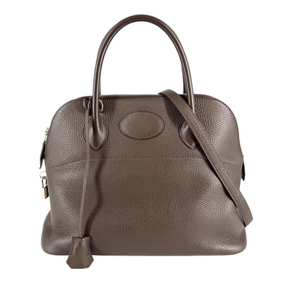 HERMES エルメス 2WAY ボリード31 ハンドバッグ ショルダーバッグ 肩掛け 斜め掛け □L レザー ブラウン 茶 シルバー金具 レディース 2008年【中古品】