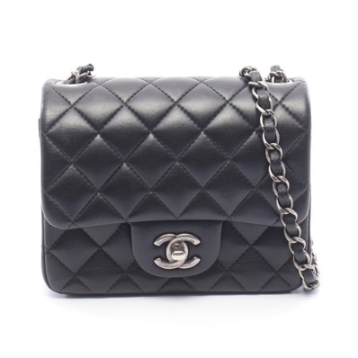 シャネル CHANEL ミニマトラッセ ショルダーバッグ バッグ ラムスキン(羊革) レディース ブラック系 【中古】