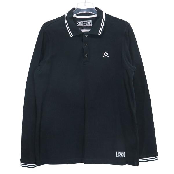 NEIGHBORHOOD ネイバーフッド SEDITION/C-POLO.LS ATNH-CS-M03 セディション コットン ポロシャツ ロングスリーブ ブラック 長袖 サイズM