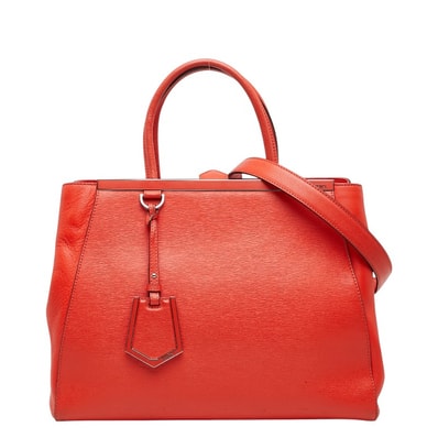 フェンディ トゥージュール ハンドバッグ ショルダーバッグ 2WAY 8BH250 レッド レザー レディース FENDI 【中古】