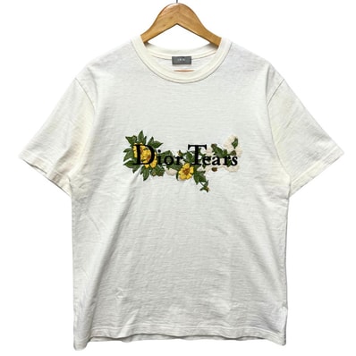 DIOR ディオール 品番 393J69610849 DENIM TEARS コラボ Dior Tears 刺繍 ロゴ コットンスラブジャージ 半袖Tシャツ 52724