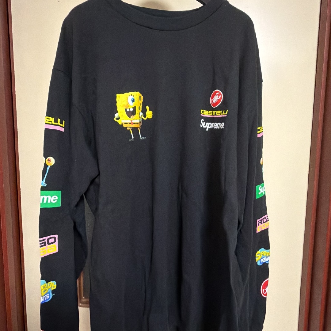Supreme x SpongeBob Castelli Racing L/S Tee "Black"
