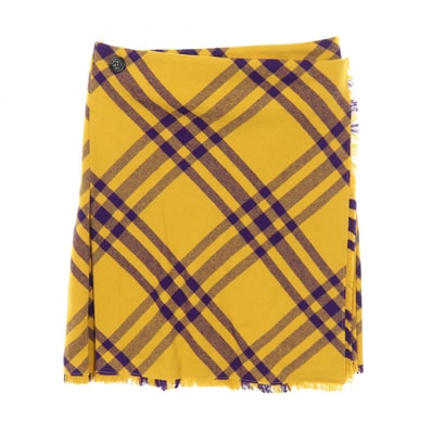 バーバリー BURBERRY スカート 衣料品 ボトムス ウール レディース イエロー系 / パープル系 【中古】
