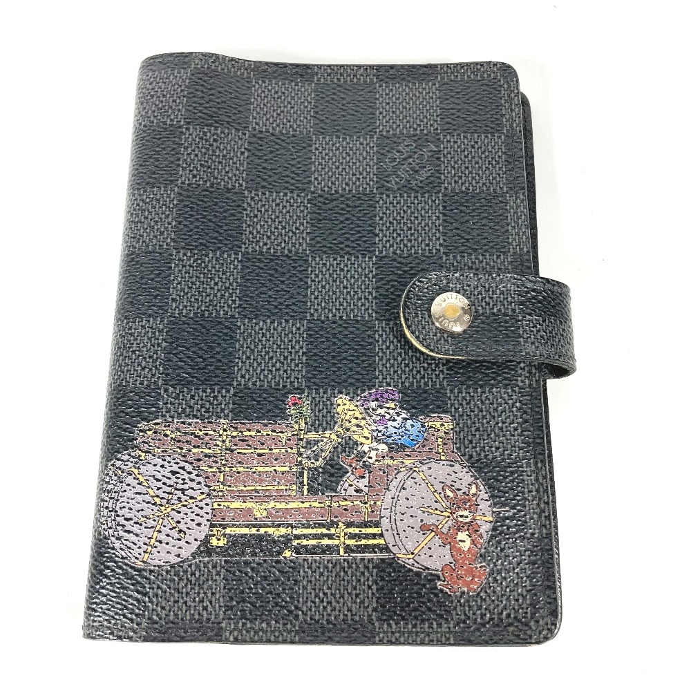 ルイヴィトン LOUIS VUITTON イリュストレ アジェンダPM R21130 ダミエグラフィット システム手帳 手帳カバー ダミエグラフィットキャンバス ブラック