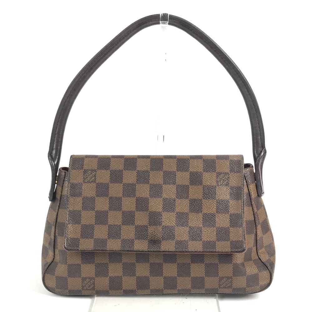 ルイヴィトン LOUIS VUITTON ミニルーピング ハンドバッグ フラップ N51158 ダミエ SPO スペシャルオーダー ショルダーバッグ カバン トートバッグ ダミエキャンバス エベヌ ブラウン