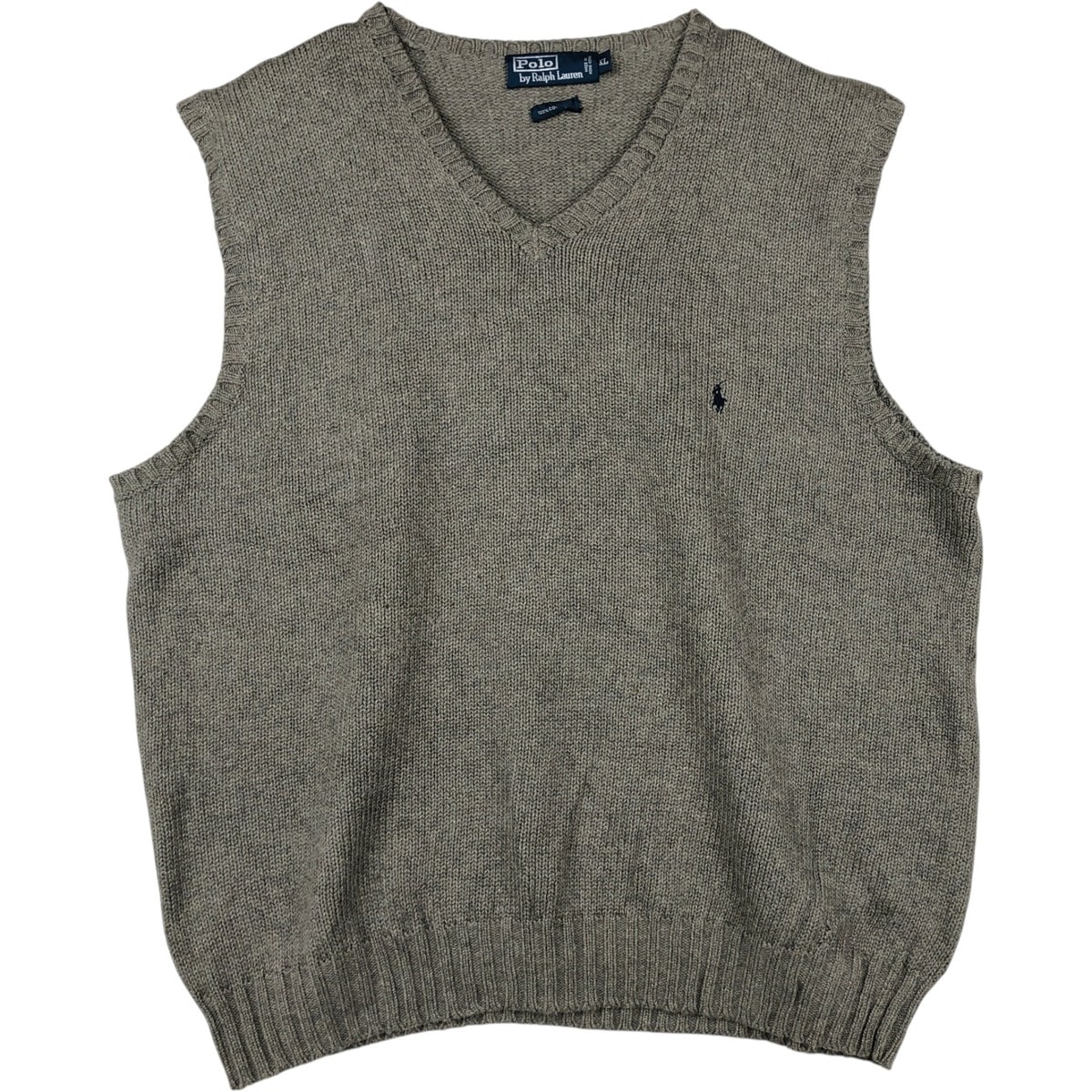 古着 ラルフローレン Ralph Lauren POLO by Ralph Lauren Vネック コットンニットベスト メンズXL相当/rab181098