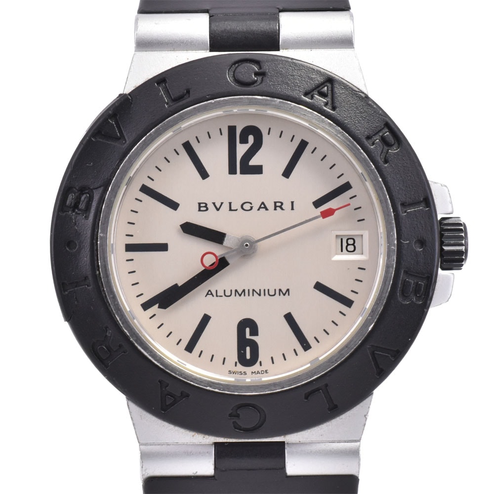 ベルト訳あり ブルガリ BVLGARI AL38A アルミニウム デイト 自動巻き メンズ E#144428