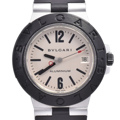 ベルト訳あり ブルガリ BVLGARI AL38A アルミニウム デイト 自動巻き メンズ E#144428