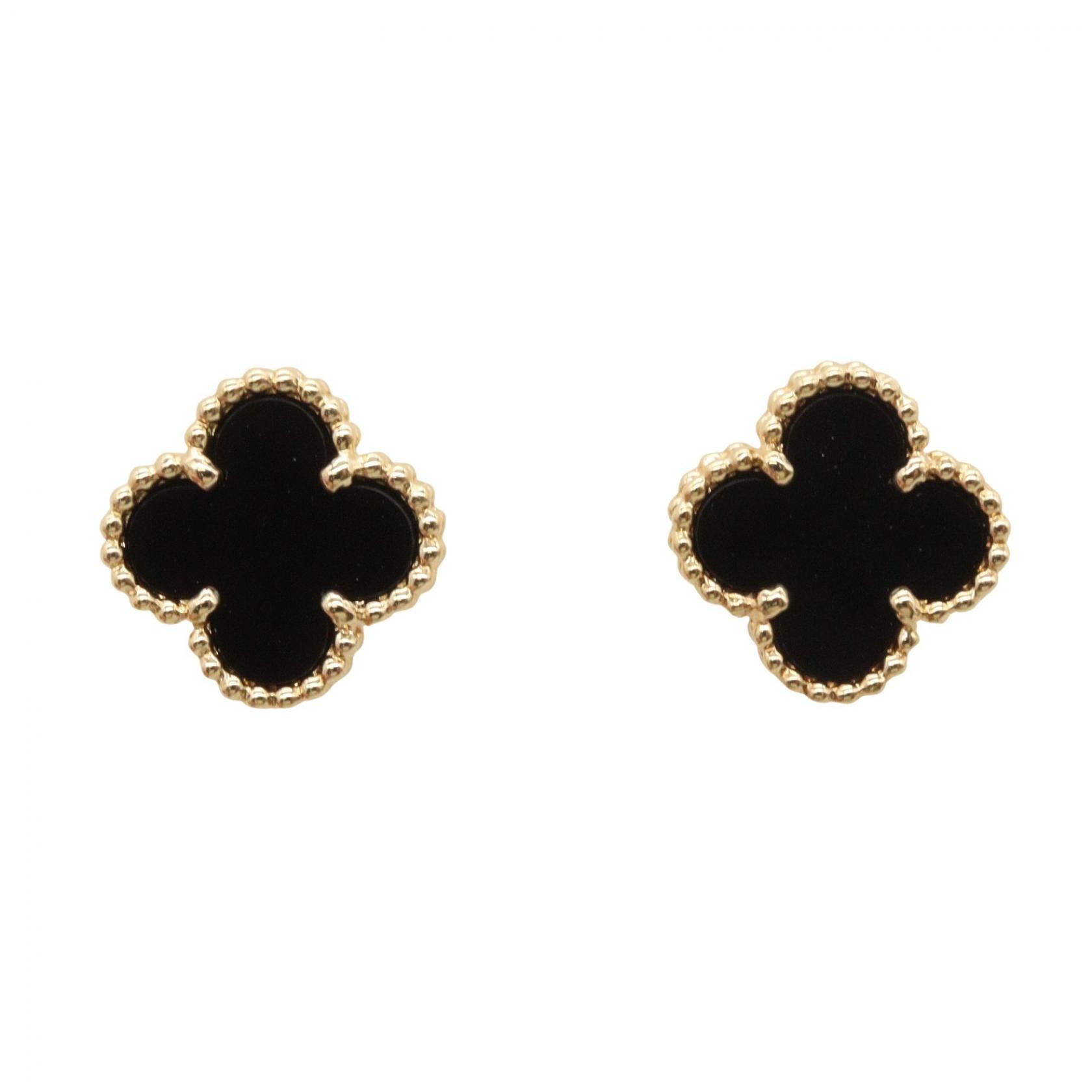ヴァンクリーフ&アーペル Van Cleef & Arpels スウィートアルハンブラ オニキス ピアス ピアス ジュエリー K18(イエローゴールド) オニキス レディース ゴールド系 / ブラック系 VCARA44900 【中古】