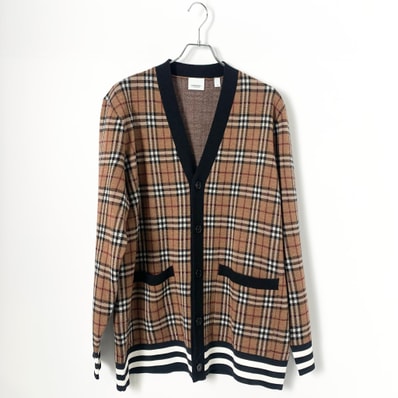 Burberry Nova Check Knit Cardigan "Brown"
