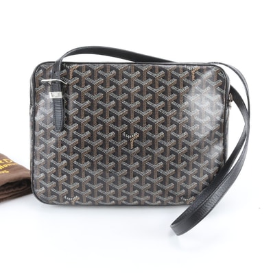 ■美品 ゴヤール ヨナ GM ヘリンボーン柄ショルダーバッグ レザー