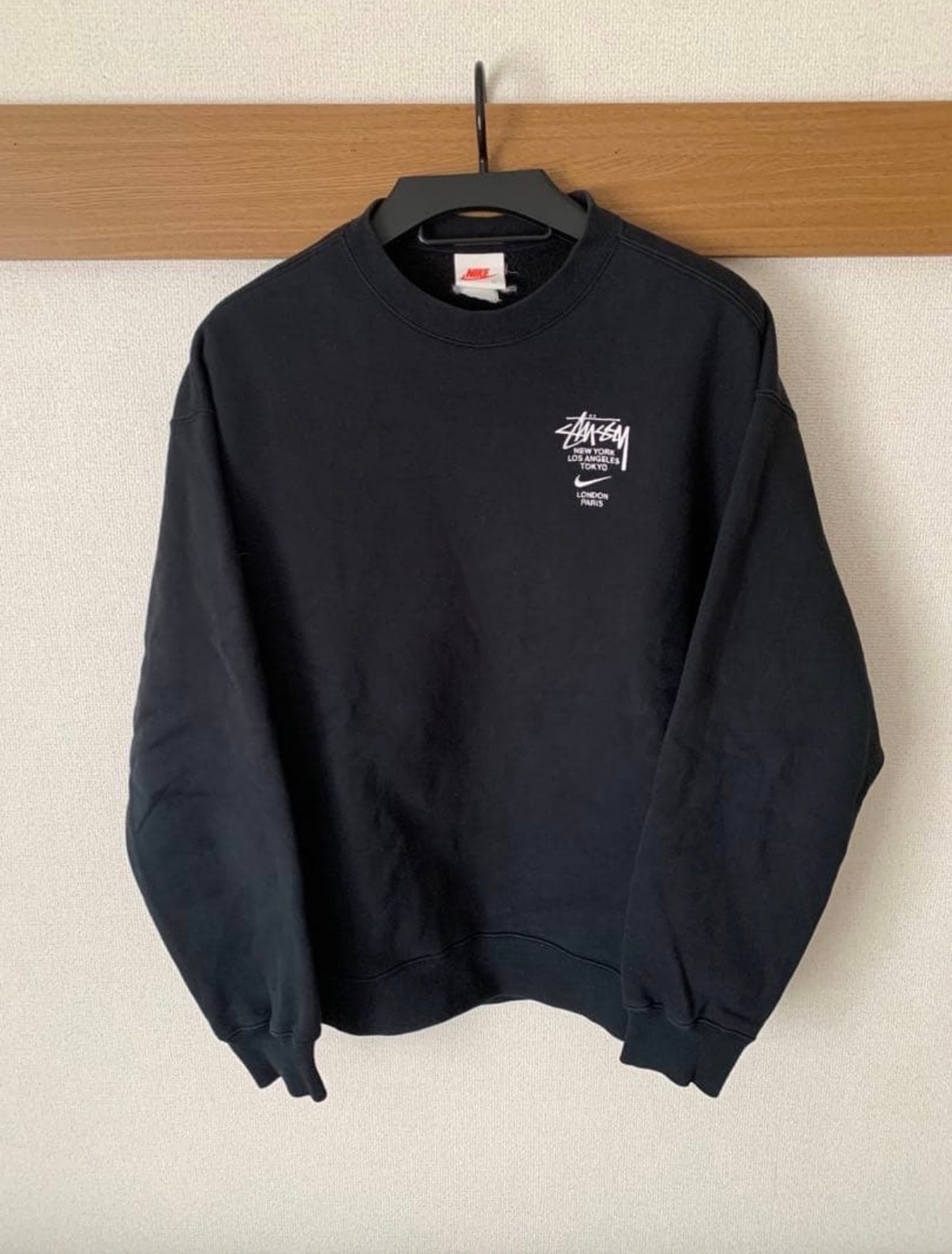 Nike x Stussy International Crewneck Sweatshirt (US Size) "Black" DC4198-010