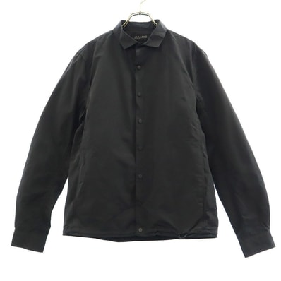 ZARA MAN ザラマン プリント シャツジャケット S ブラック