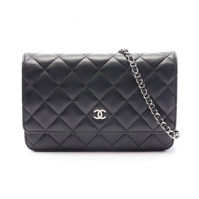 シャネル CHANEL マトラッセ ショルダーバッグ バッグ ラムスキン(羊革) レディース ブラック系 AP0250 【中古】
