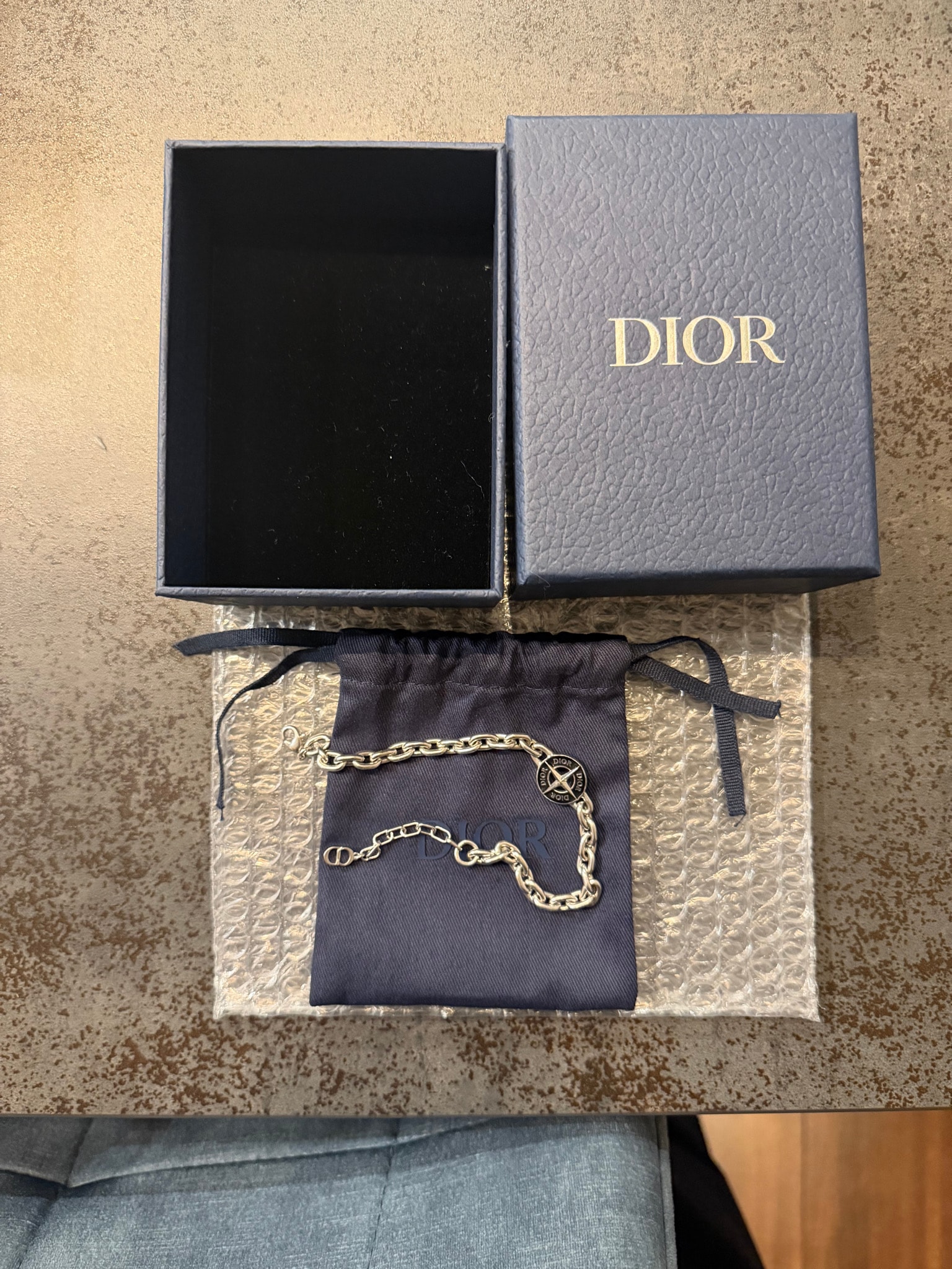 Dior x Stone Island Bracelet Brass and Resin "Black"