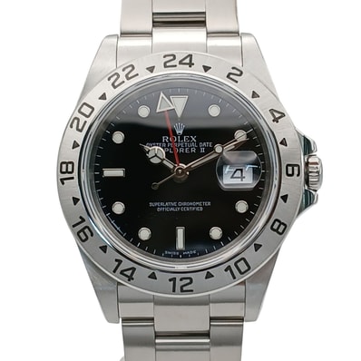 ROLEX ロレックス エクスプローラーII 腕時計 16570 ステンレススチール シルバー メンズ【中古】