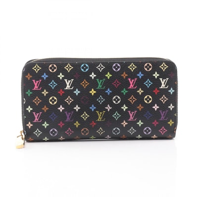 ルイ・ヴィトン LOUIS VUITTON ジッピーウォレット ラウンド長財布 財布 PVCコーティングキャンバス モノグラム・マルチカラー ノワール レディース ブラック系 グルナード M60243 【中古】