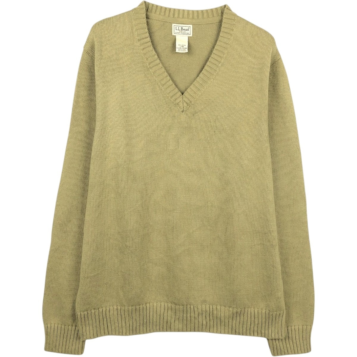 古着 90~00年代 エルエルビーン L.L.Bean Vネック コットンニットセーター メンズL相当 ヴィンテージ/eaa654156