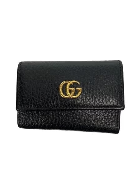 GUCCI GG Marmont Leather Key Case "Black"